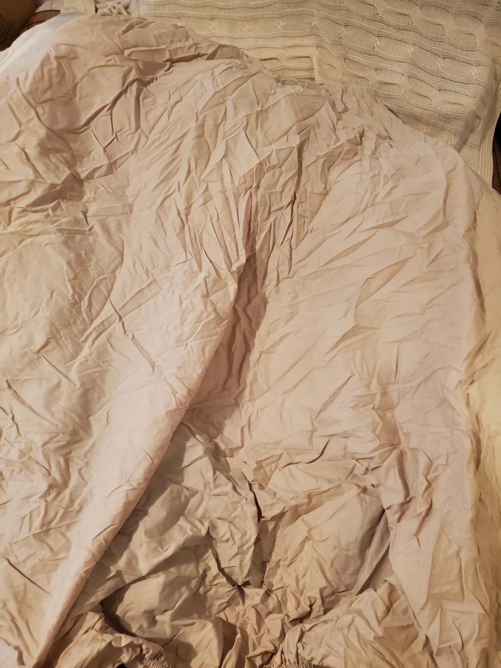 Hudson Park Full Size White Cotton Bedding Lot - 4 Mattress Covers, 1 Sheet, 7 P